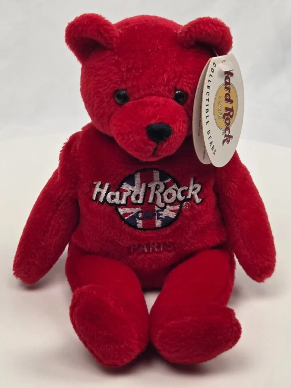 2000 Hard Rock Cafe Paris Red Plush Bear 8.5